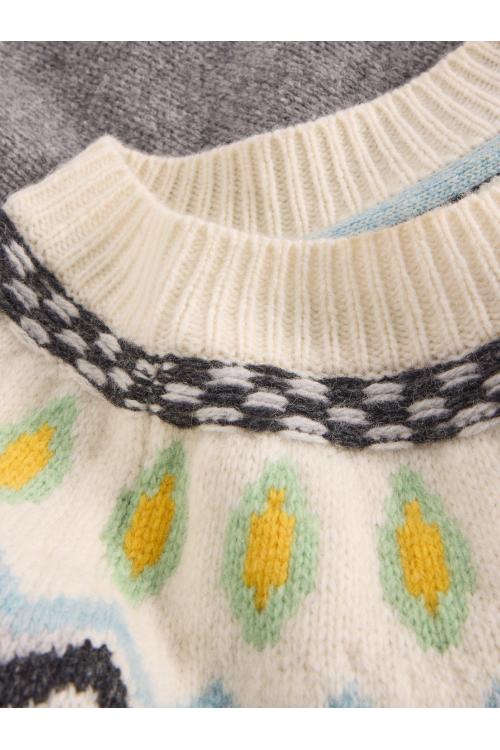 White Stuff SUNSET FAIRISLE JUMPER  in GREY MLT Art. WS441848