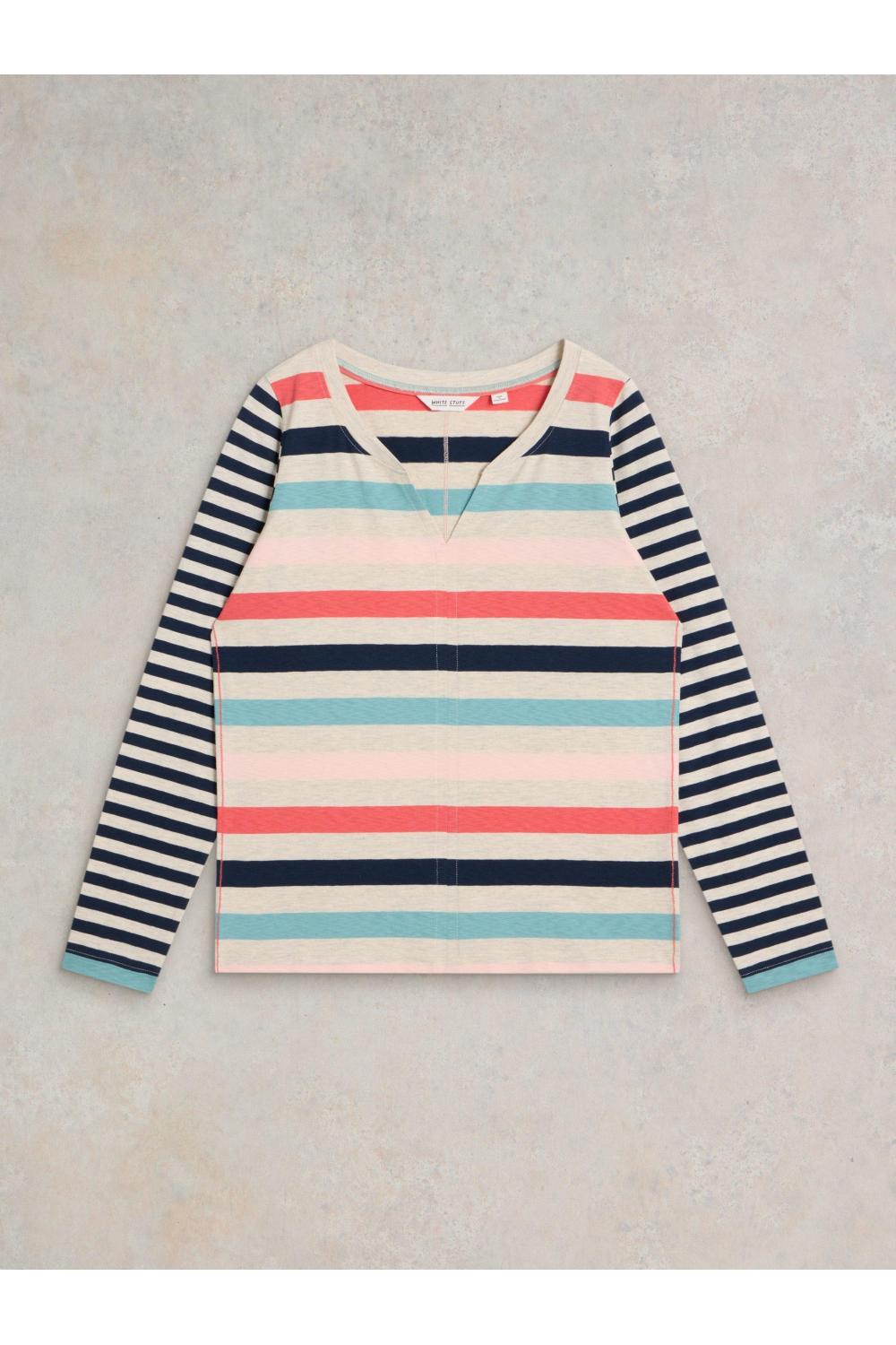 White Stuff NELLY STRIPE LS TEE in NAT MLT Art. WS441855