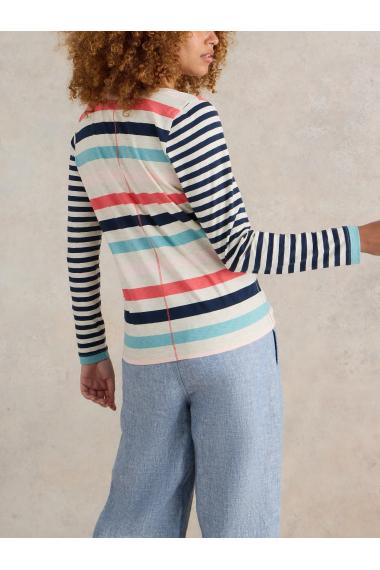 White Stuff NELLY STRIPE LS TEE in NAT MLT Art. WS441855