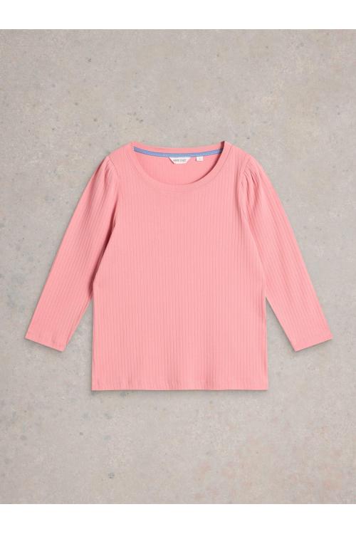 White Stuff PUFF SLEEVE LS TEE in DUS PINK Art. WS441857