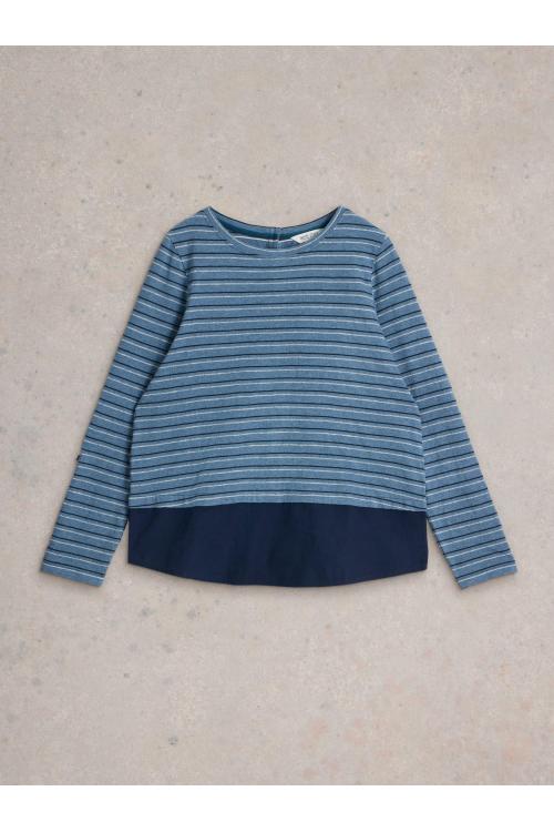 White Stuff JENNY STRIPE MIX LONGLINE in BLUE MLT Art. WS441860