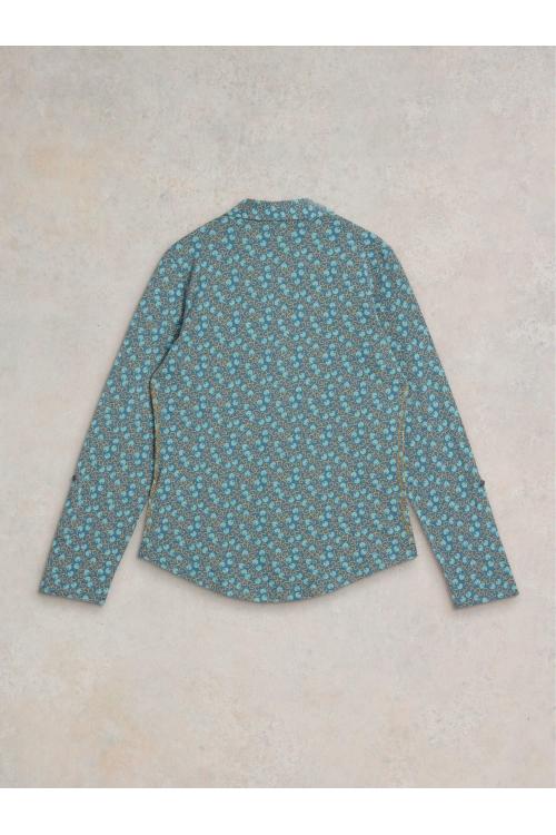 White Stuff ANNIE JERSEY SHIRT in TEAL PR Art. WS441864