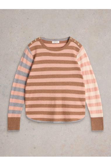 White Stuff EMMA STRIPE JUMPER in PINK MLT Art. WS441867