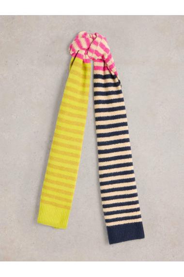 White Stuff Stripe Knitted Scarf in YELLOW_MLT WS442287