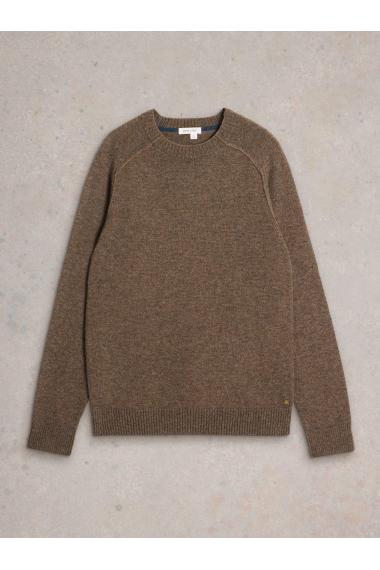 White Stuff Lambswool Crew Neck Jumper in DK_NAT WS441969