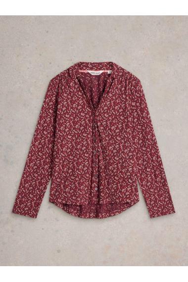 White Stuff ANNIE JERSEY SHIRT in PLUM_MLT WS441870