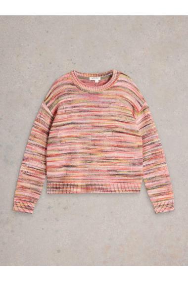 White Stuff ROSIE SPACE DYE JUMPER in PINK_MLT WS441941