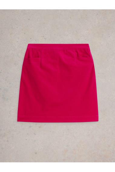 White Stuff Coral Velvet Skirt in BRT_PINK WS442052