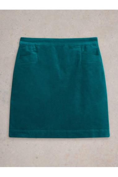 White Stuff Coral Velvet Skirt in BRT_TEAL WS442052