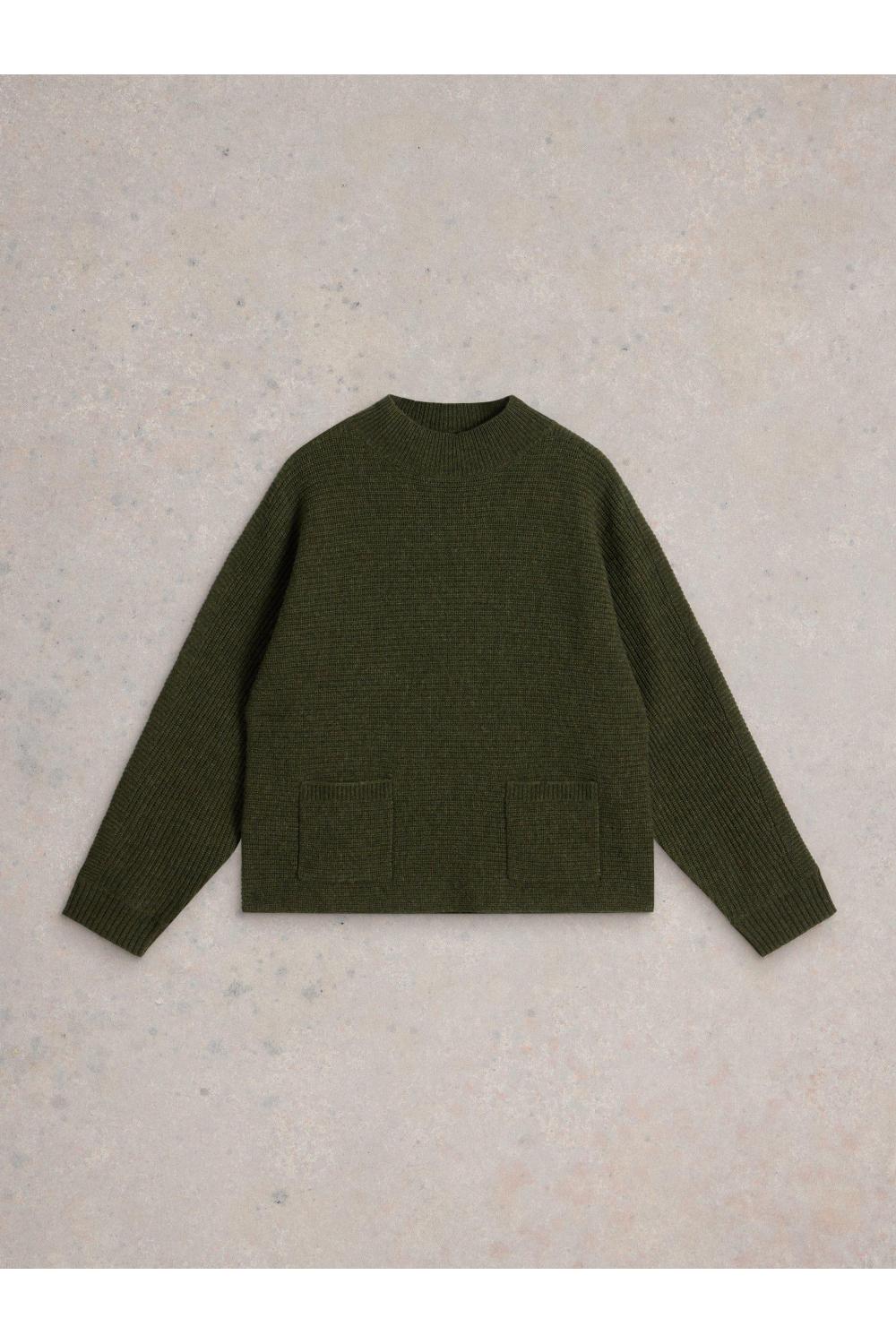 White Stuff CARLI JUMPER in KHAKI_GRN WS442097