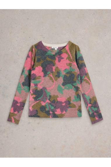 White Stuff JODIE PRINTED FLORAL JUMPER in GREEN_MLT WS442104