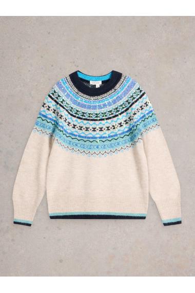 White Stuff FROSTED FAIRISLE JUMPER in NAT_MLT WS442109