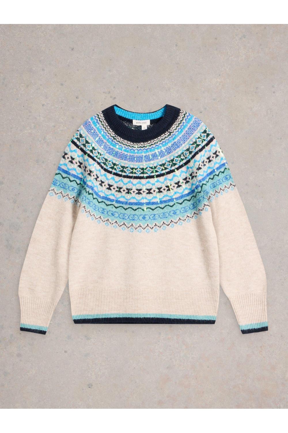 White Stuff FROSTED FAIRISLE JUMPER in NAT_MLT WS442109