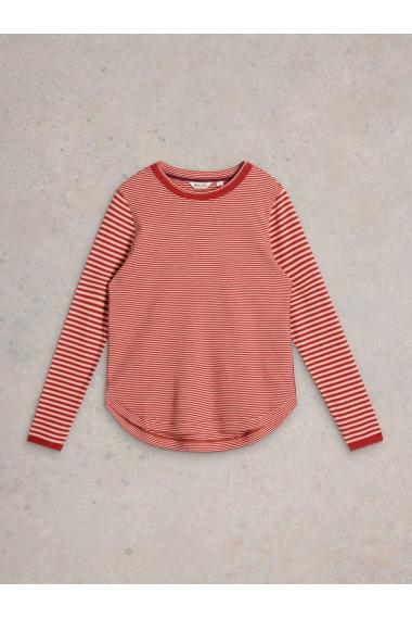 White Stuff CLARA SPARKLE LS TEE in RED_MLT WS442116