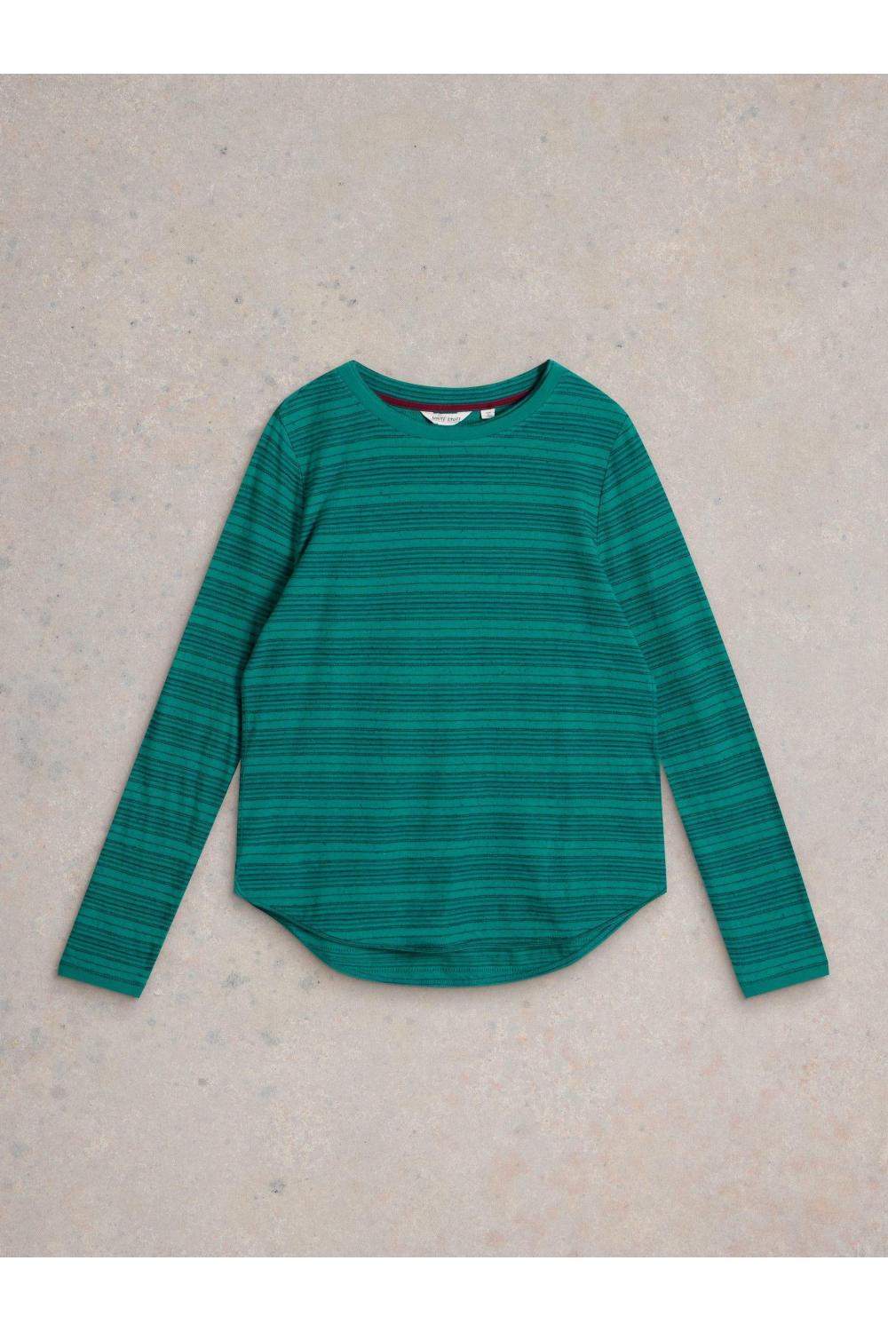 White Stuff CLARA STITCH LS TEE in TEAL_MLT WS442121