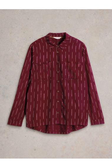 White Stuff Sophie Metallic Shirt in PLUM_MLT WS442250