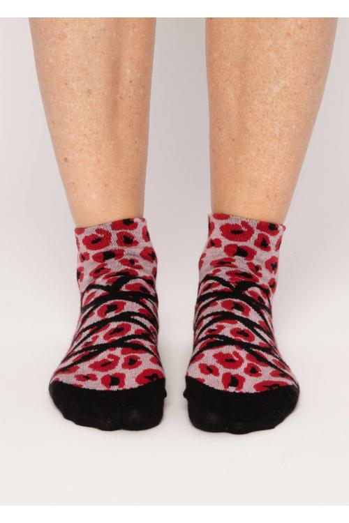 Blutsgeschwister Sensation steps Sneaker Socken in dancing leopard, 1 Paar Einheitsgröße