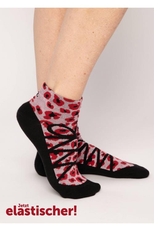 Blutsgeschwister Sensation steps Sneaker Socken in dancing leopard, 1 Paar Einheitsgröße