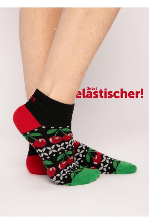 Blutsgeschwister Sensation steps Sneaker Socken in cherries and swallows, 1 Paar Einheitsgröße