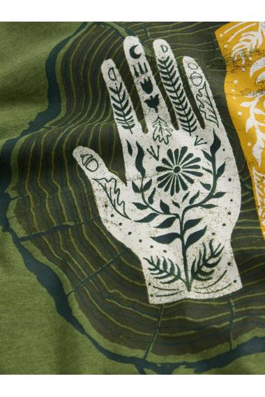 White Stuff Hand Graphic Tee in GREEN PR Art. WS441650 WS441560