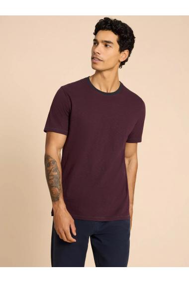 White Stuff Abersoch Stripe SS Tee in PLUM MLT Art. WS441586