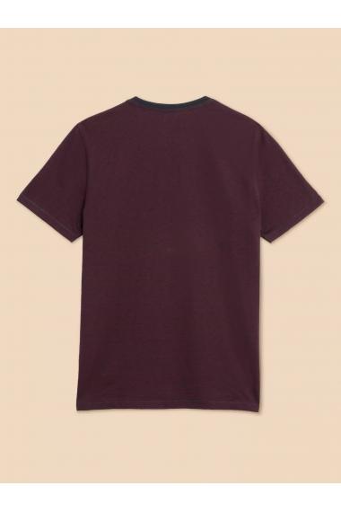 White Stuff Abersoch Stripe SS Tee in PLUM MLT Art. WS441586