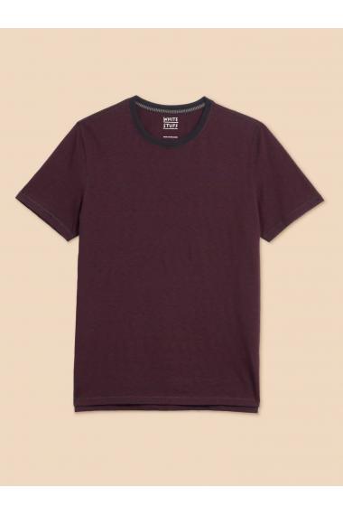 White Stuff Abersoch Stripe SS Tee in PLUM MLT Art. WS441586