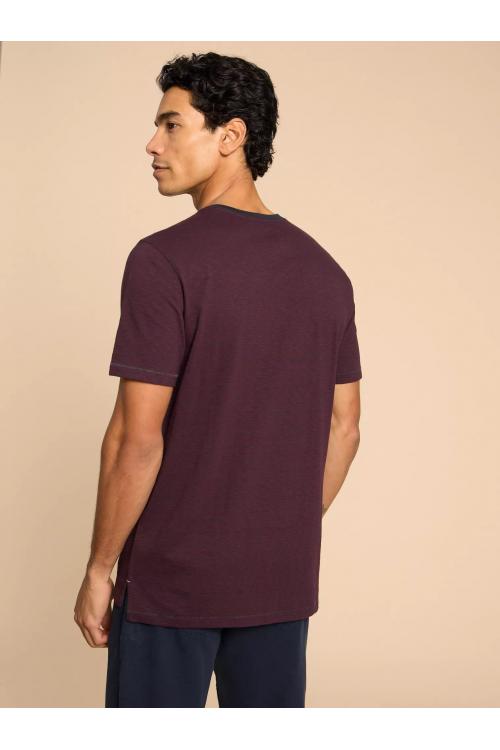 White Stuff Abersoch Stripe SS Tee in PLUM MLT Art. WS441586