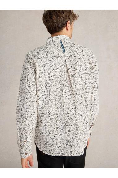 White Stuff Bike Printed Shirt in NAT MLT Art. WS441607