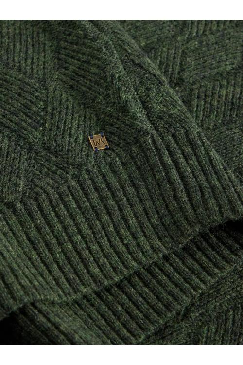 White Stuff Chunky Funnel Neck Jumper in GREEN_MLT WS442070