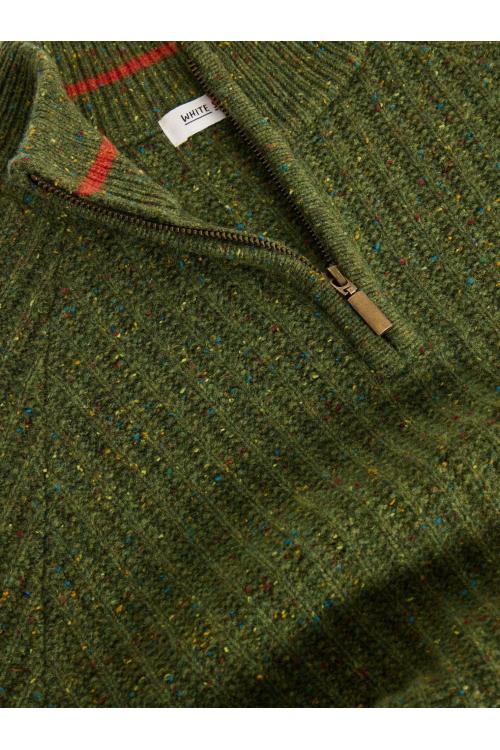 White Stuff Chunky Funnel Neck Jumper in GREEN_MLT WS442070