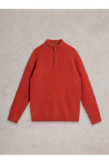 White Stuff Chunky Funnel Neck Jumper in ORANGE_MLT WS442070