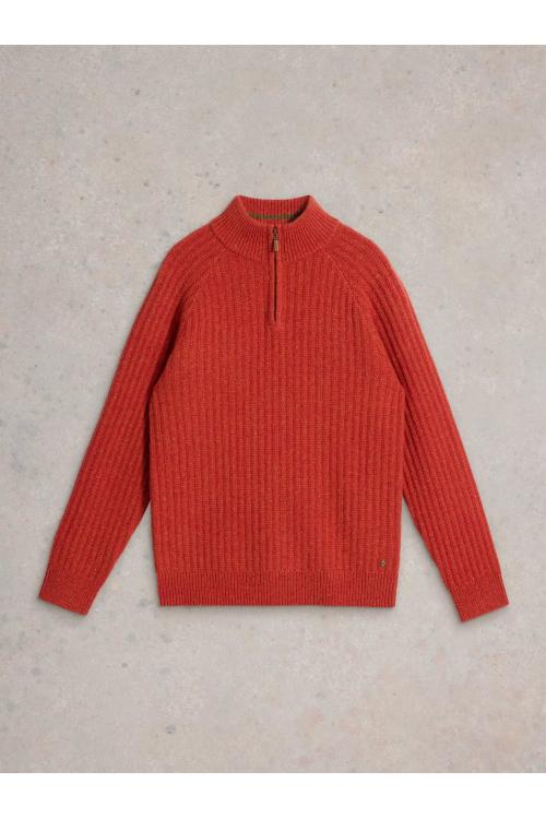 White Stuff Chunky Funnel Neck Jumper in ORANGE_MLT WS442070