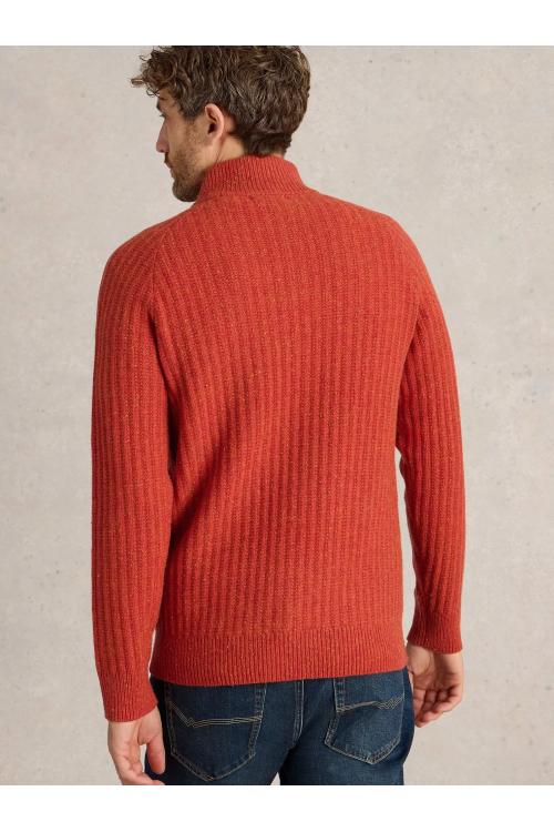 White Stuff Chunky Funnel Neck Jumper in ORANGE_MLT WS442070