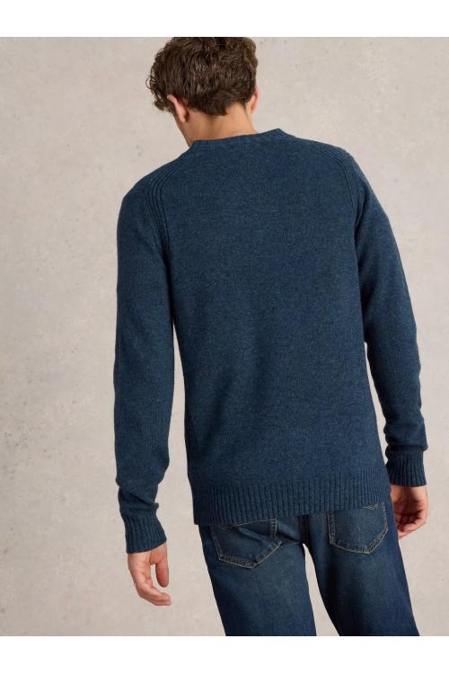 White Stuff Lambswool Henley in DARK_NAVY WS442152