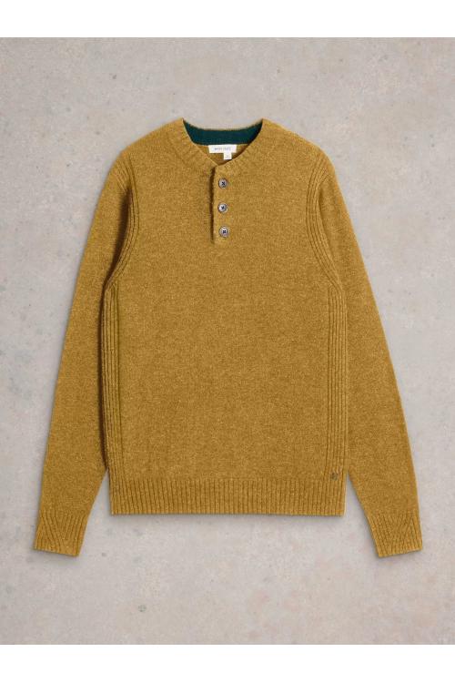 White Stuff Lambswool Henley in DK_YELLOW WS442152