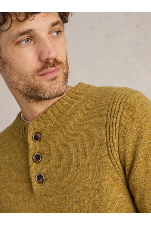 White Stuff Lambswool Henley in DK_YELLOW WS442152