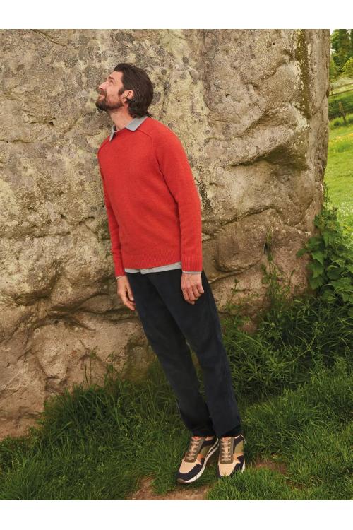 White Stuff Lambswool Mock Neck Jumper in MID_RED WS442153