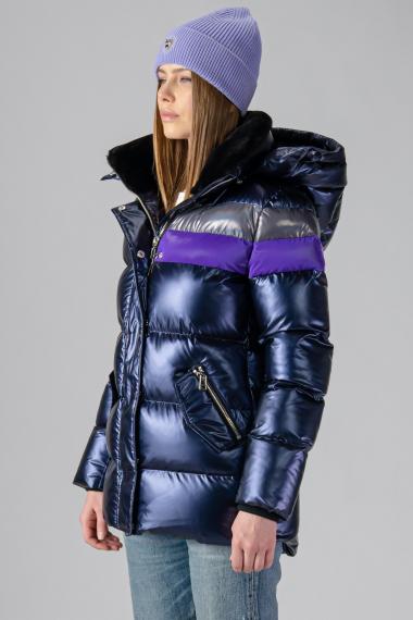 Woodpecker Womens Winter Coat BUMNESTER in Color DEEP PURPLE, Größe S