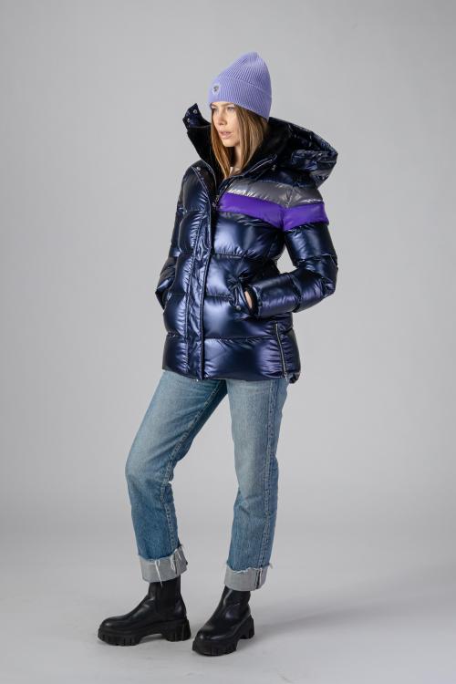 Woodpecker Womens Winter Coat BUMNESTER in Color DEEP PURPLE, Größe S