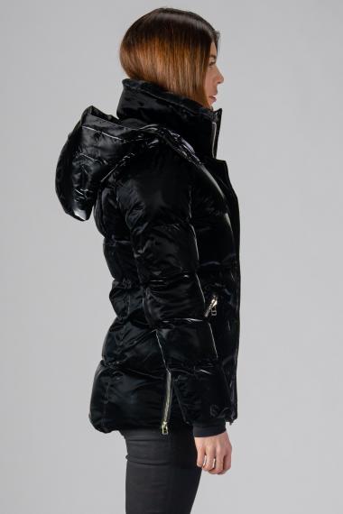 Woodpecker Womens Winter Coat BUMNESTER in Color ALL WET BLACK, Größe M