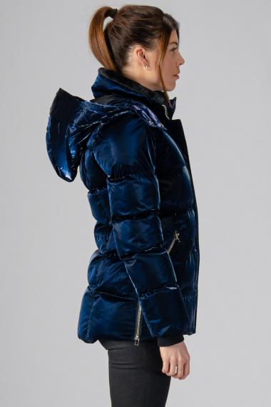 Woodpecker Womens Winter Coat BUMNESTER in Color ALL WET NAVY, Größe M