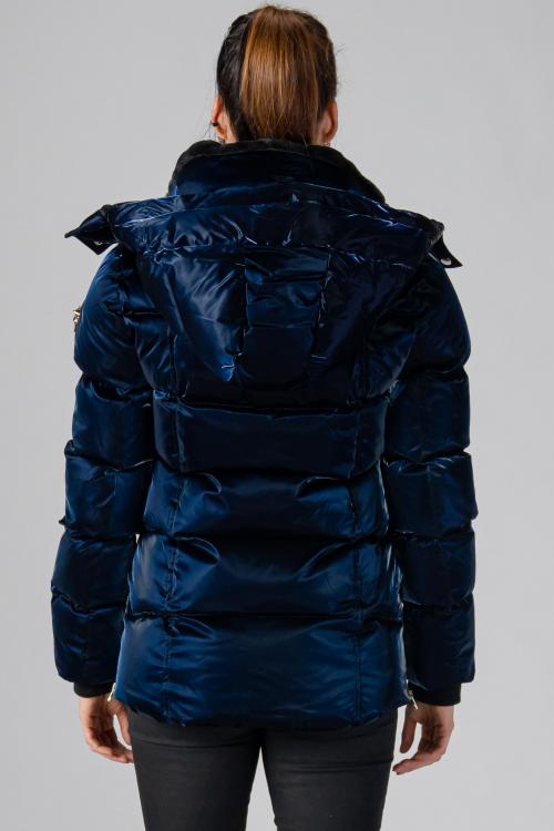 Woodpecker Womens Winter Coat BUMNESTER in Color ALL WET NAVY, Größe M