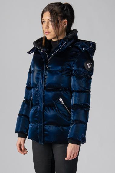 Woodpecker Womens Winter Coat BUMNESTER in Color ALL WET NAVY, Größe M