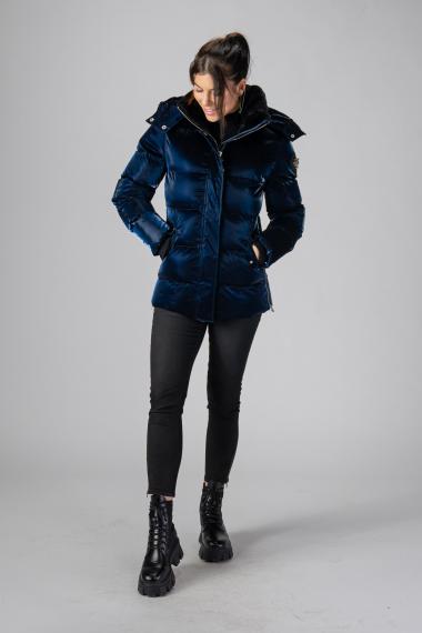 Woodpecker Womens Winter Coat BUMNESTER in Color ALL WET NAVY, Größe M