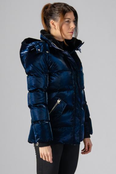 Woodpecker Womens Winter Coat BUMNESTER in Color ALL WET NAVY, Größe M