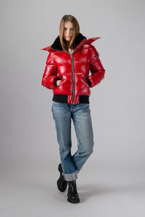 Woodpecker Womens Short Jacket WOODY BOMBER in Color RASBERRY, Größe M