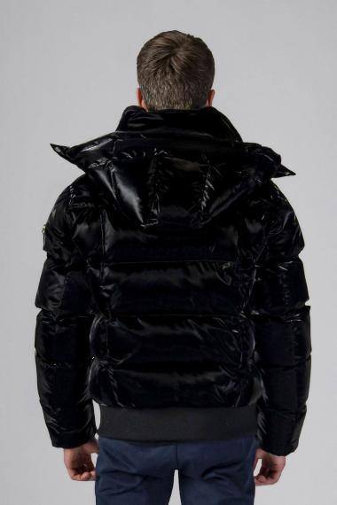 Woodpecker Mens Short Jacket WOODY BOMBER in Color ALL WET BLACK, Größe M