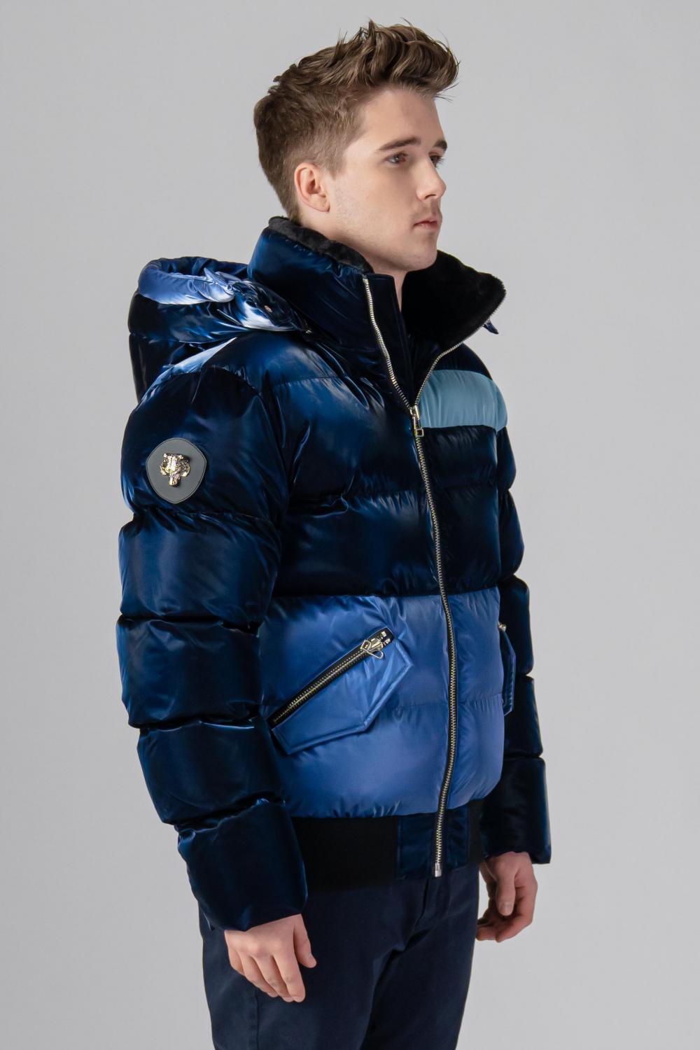 Woodpecker Mens Short Jacket WOODY BOMBER in Color BLUE STEEL, Größe M