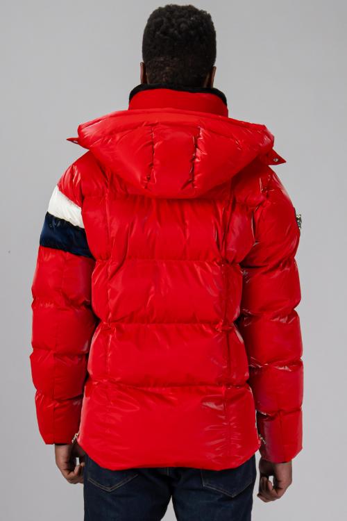 Woodpecker Mens Winter Coat BUMNESTER in Color ALL W. RED, Größe M